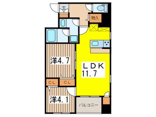 クレール日本橋の物件間取画像